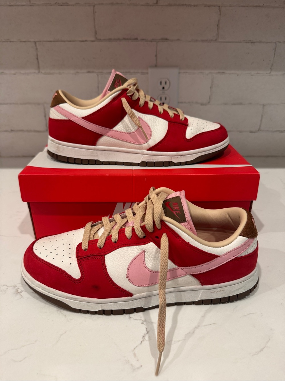Nike Dunk Low PRM Bacon Women's Size Box FB7910 600 Men’s 10.5